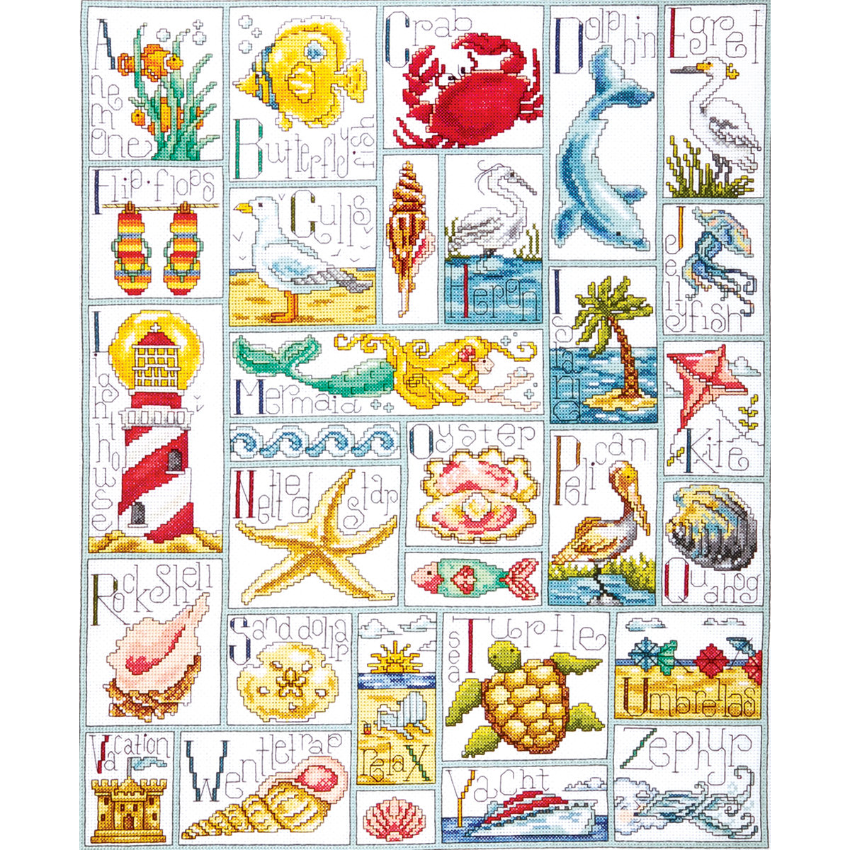 Design Works Counted Cross Stitch Kit 16"X20"-Ocean ABC